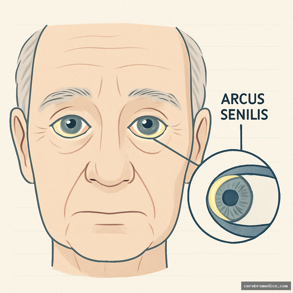Arco senil o gerontoxon en córnea.
