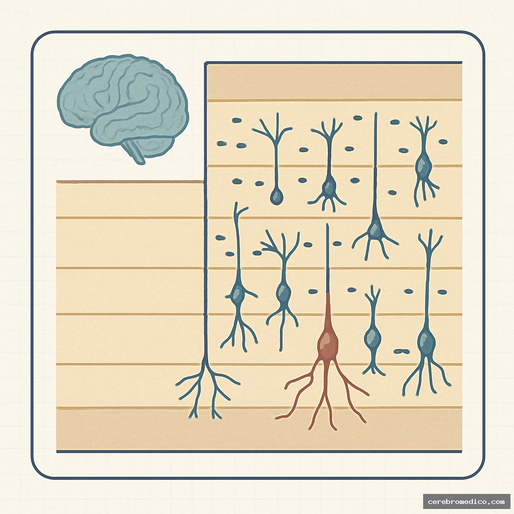 Estructura en capas de la corteza cerebral humana