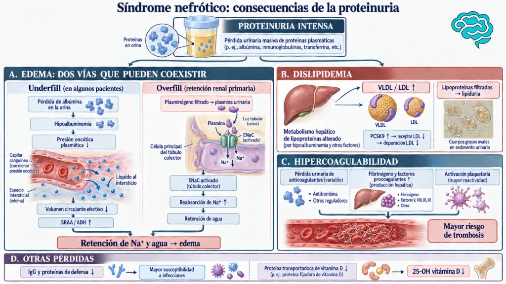 sindrome nefrotico consecuencias de la proteinuria